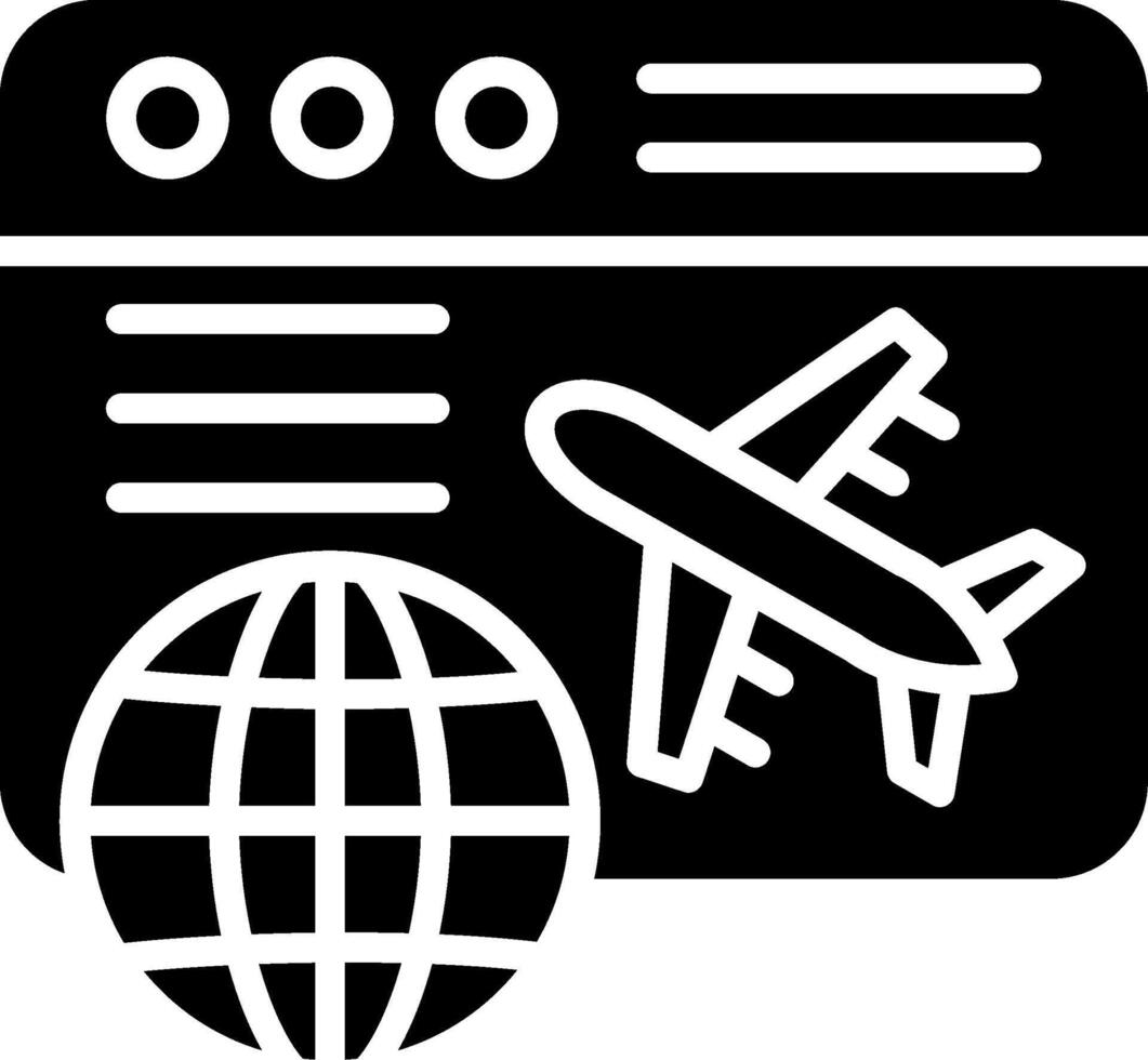 International Glyph Icon Design vector