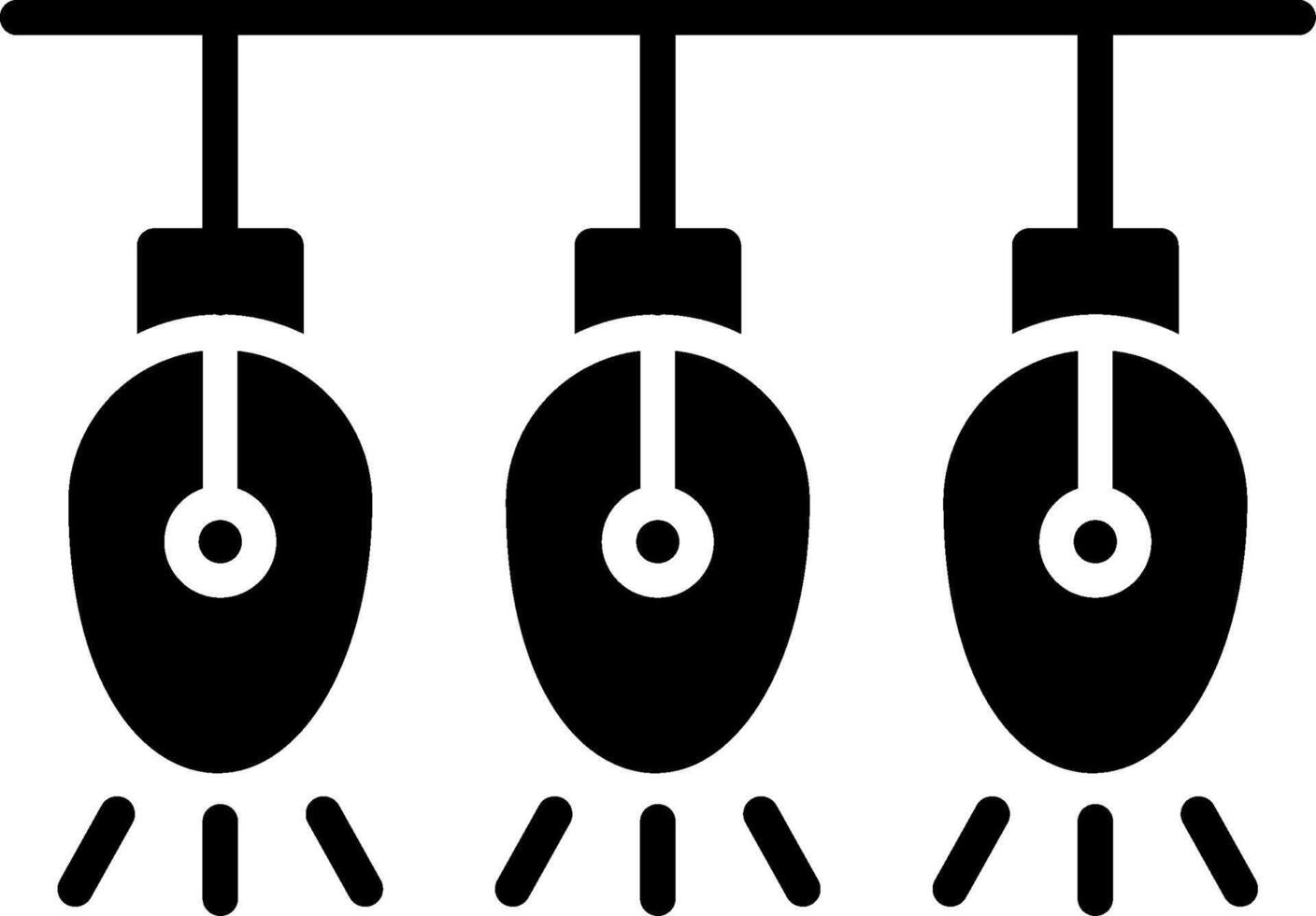 Lights Glyph Icon Design vector