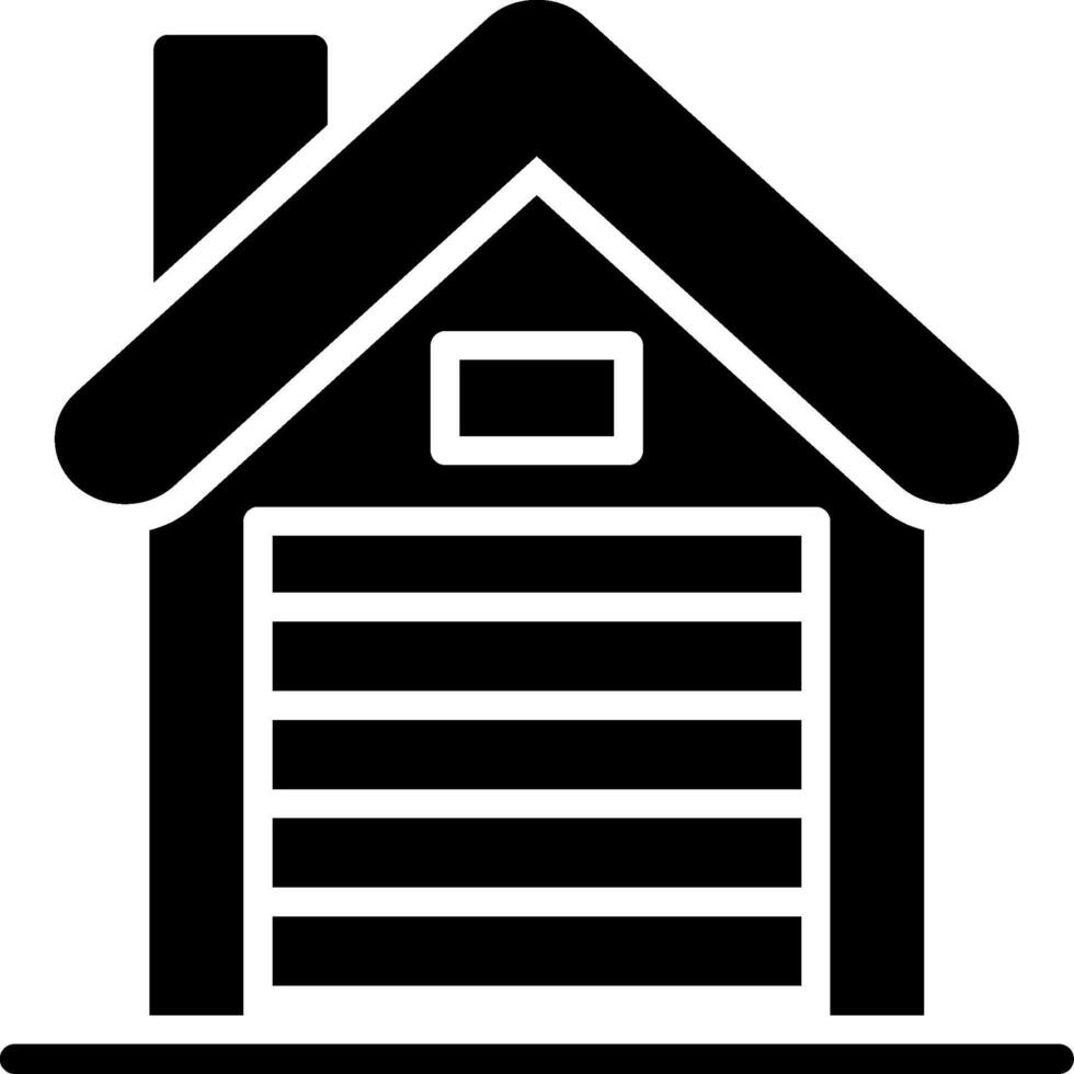 Garage Glyph Icon Design vector