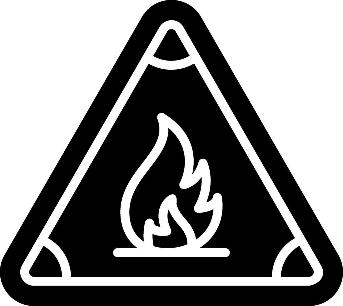 Fire Sign Glyph Icon Design vector