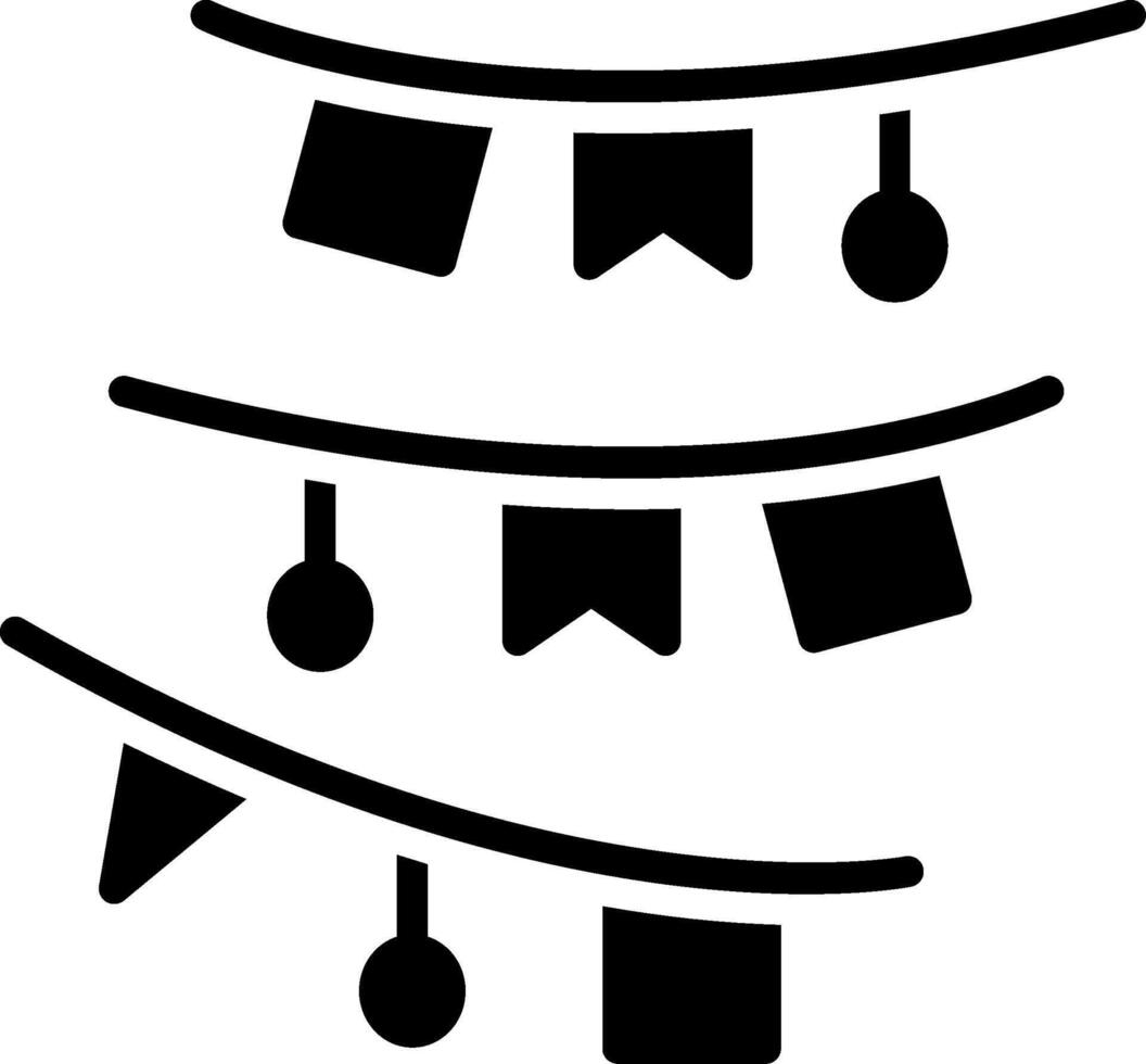 Garland Glyph Icon Design vector