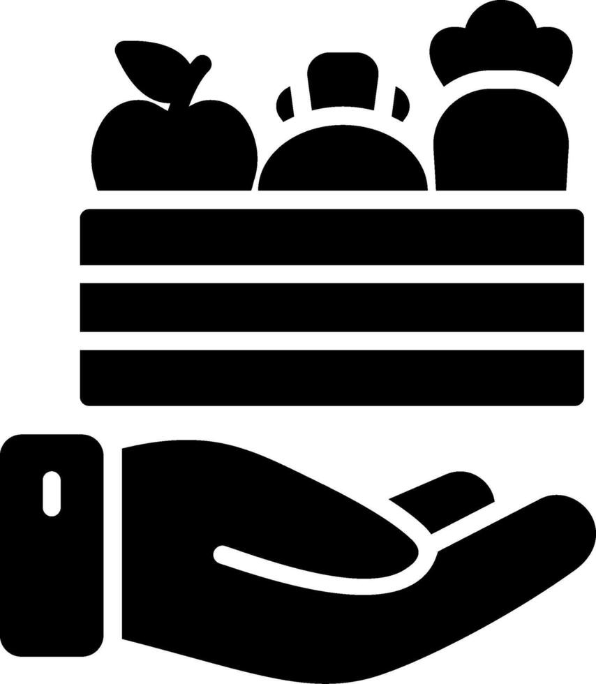 Food Donation Glyph Icon Design vector