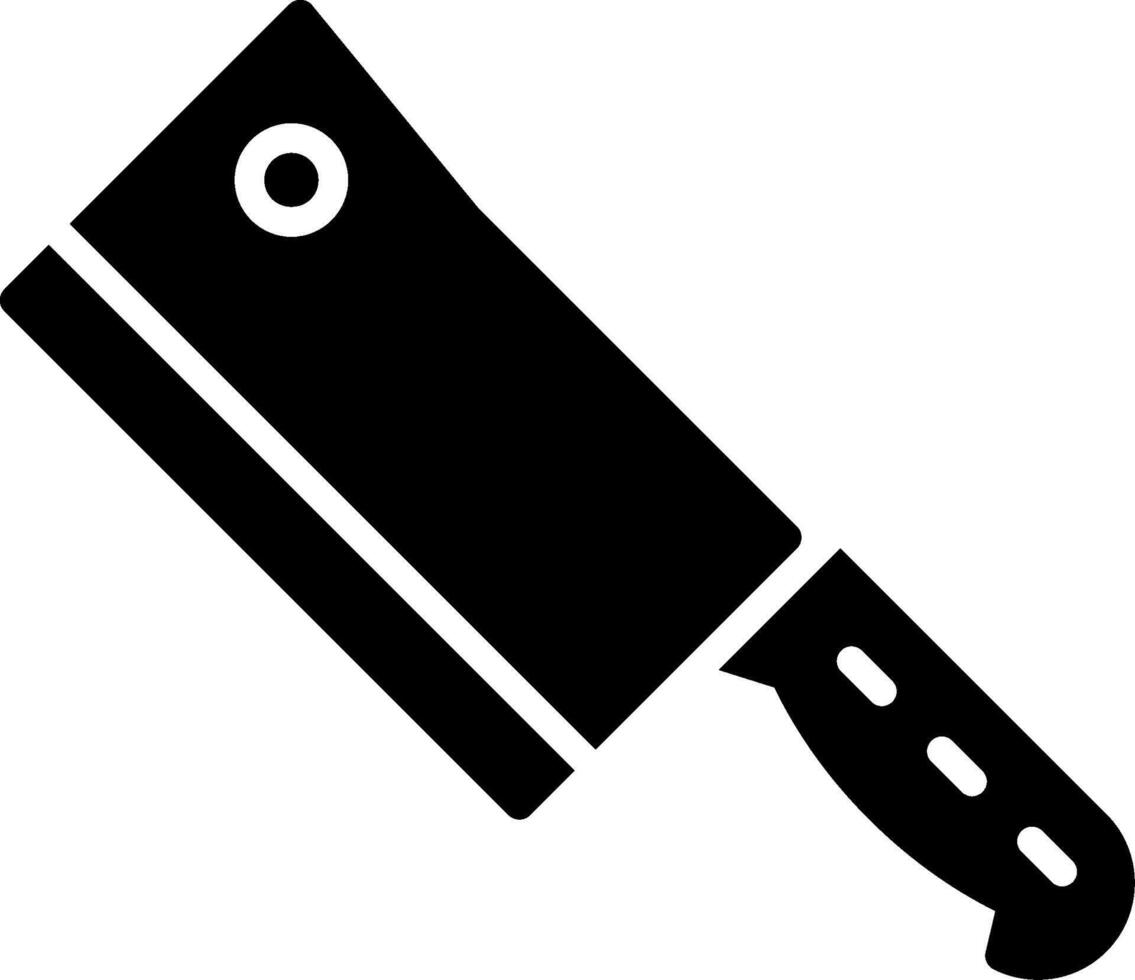 Butcher Knife Glyph Icon Design vector