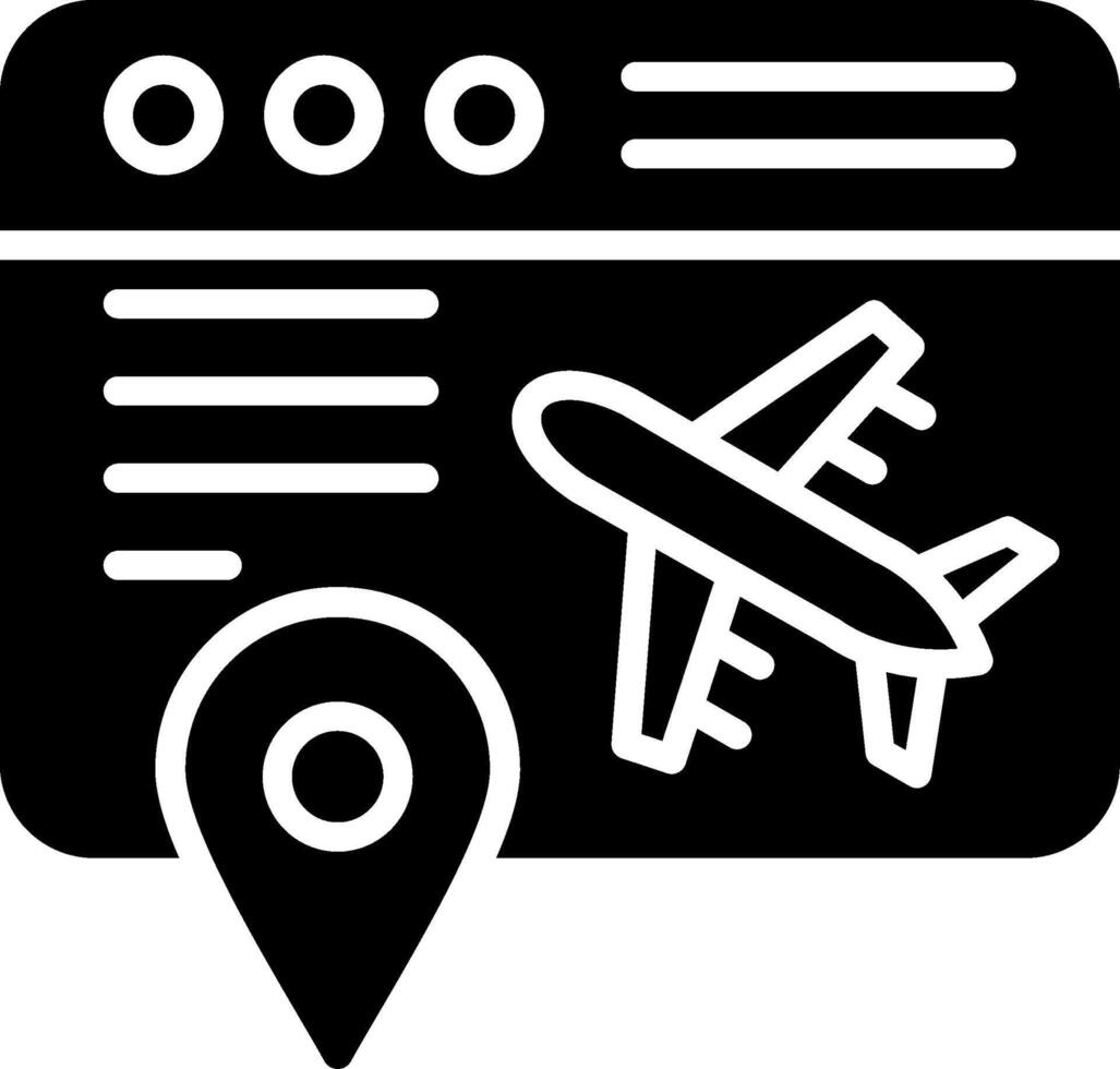 Location Glyph Icon Design vector