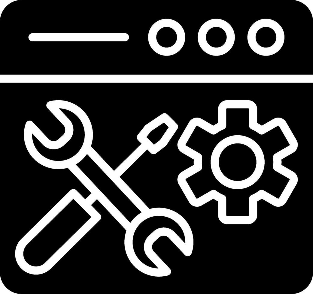 Maintenance Glyph Icon Design vector