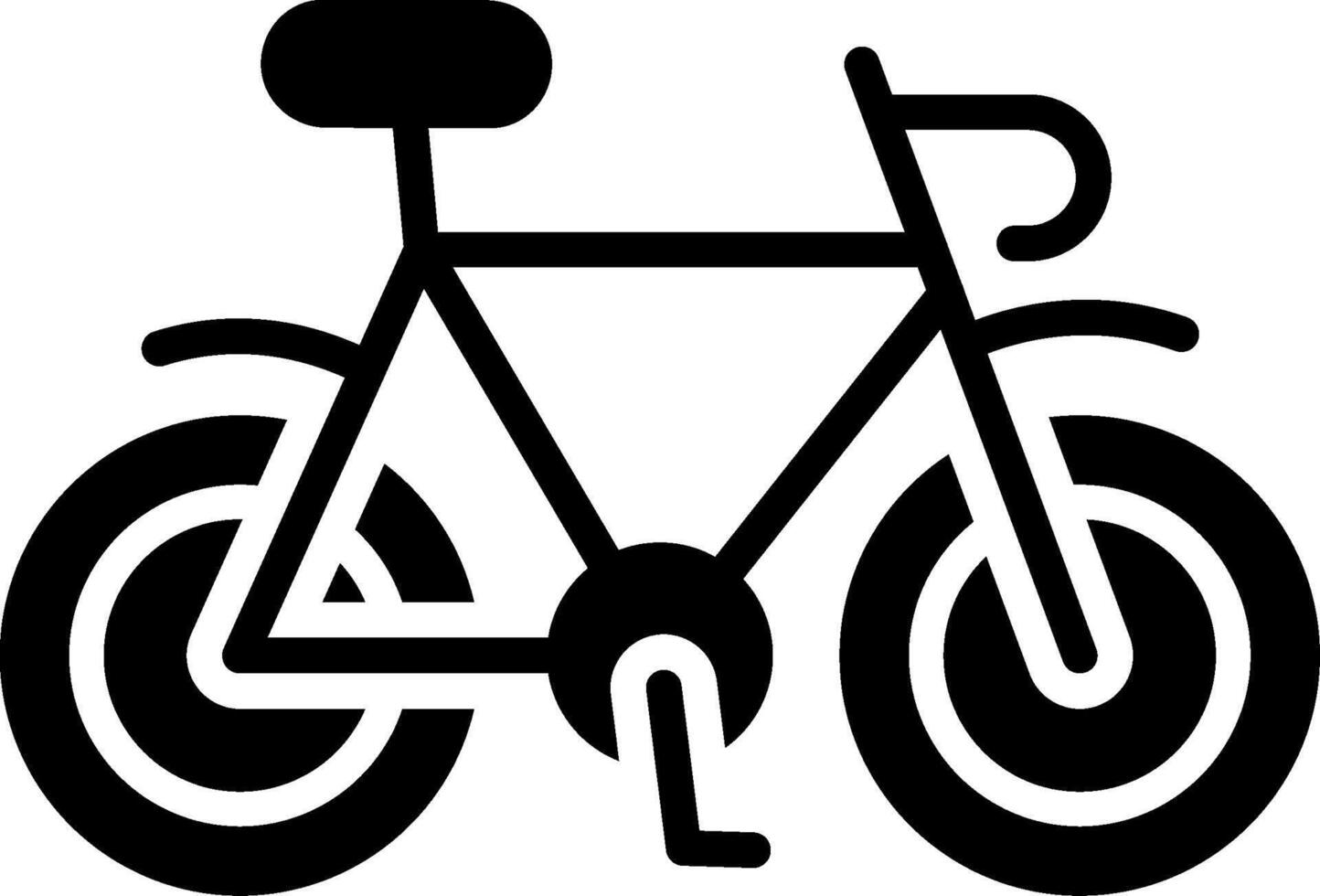 Bike Glyph Icon Design vector