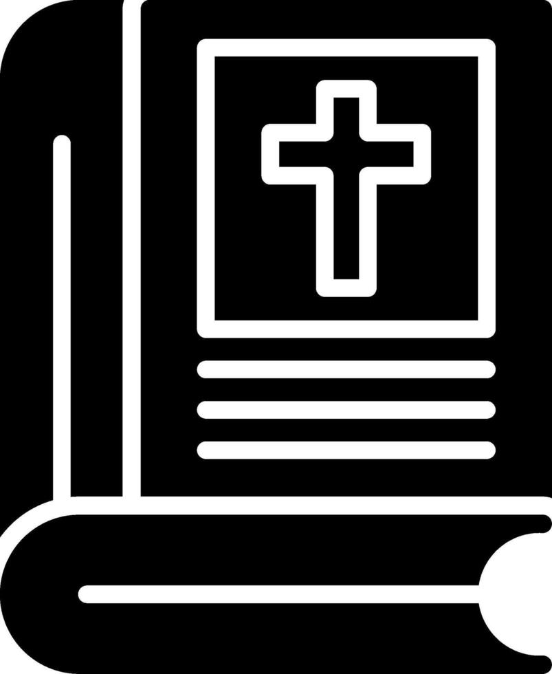 Bible Glyph Icon Design vector