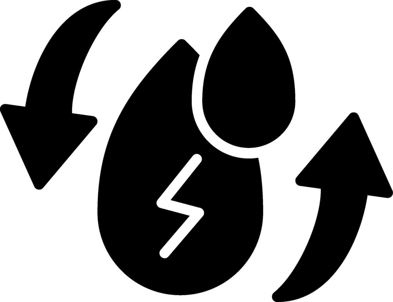 Hydro Power Glyph Icon Design vector