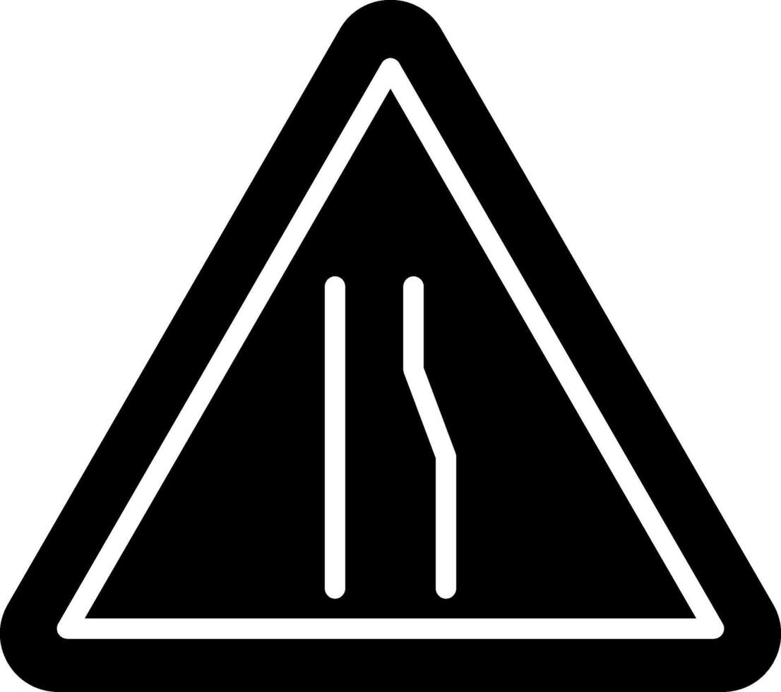 Narrow Road Glyph Icon Design vector