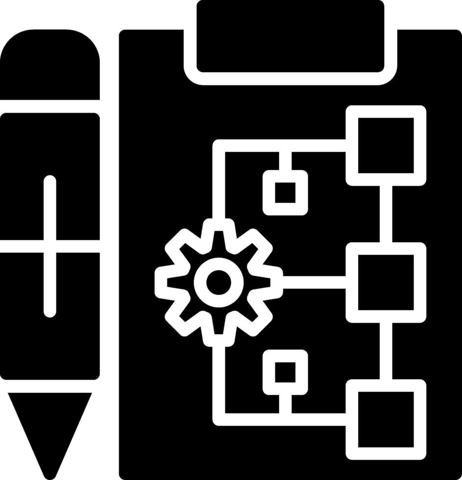 Planning Glyph Icon Design vector