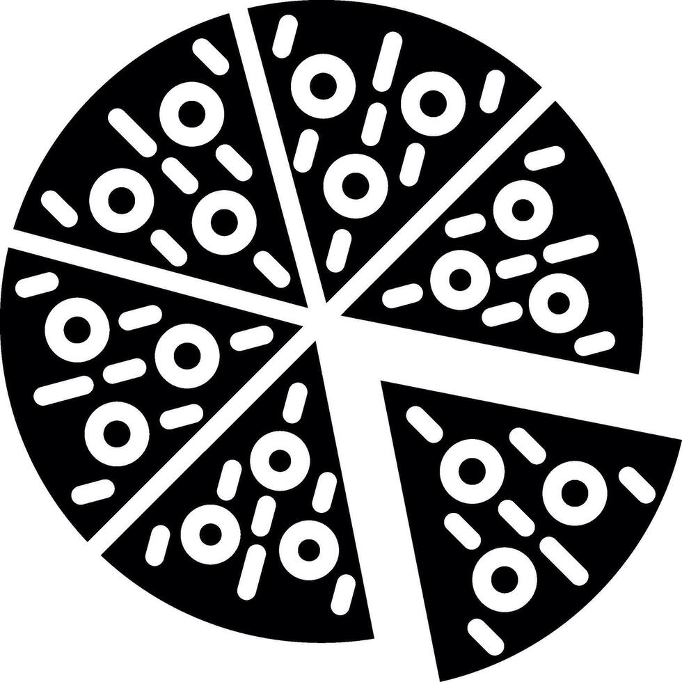 Pizza Glyph Icon Design vector