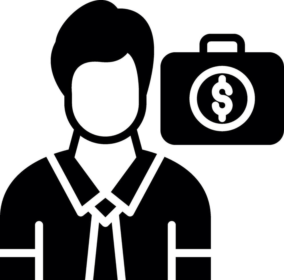 Businessman Glyph Icon Design vector