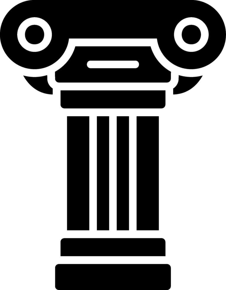 Column Glyph Icon Design vector