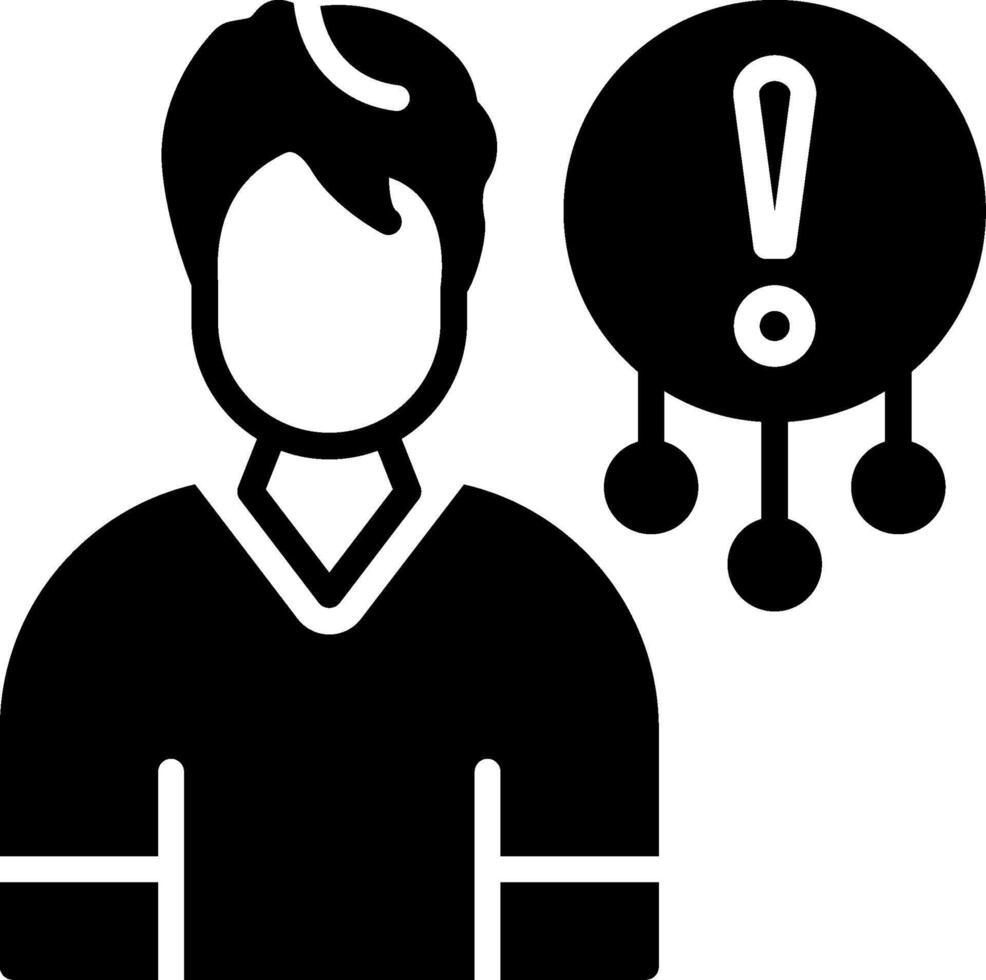 Human Error Glyph Icon Design vector