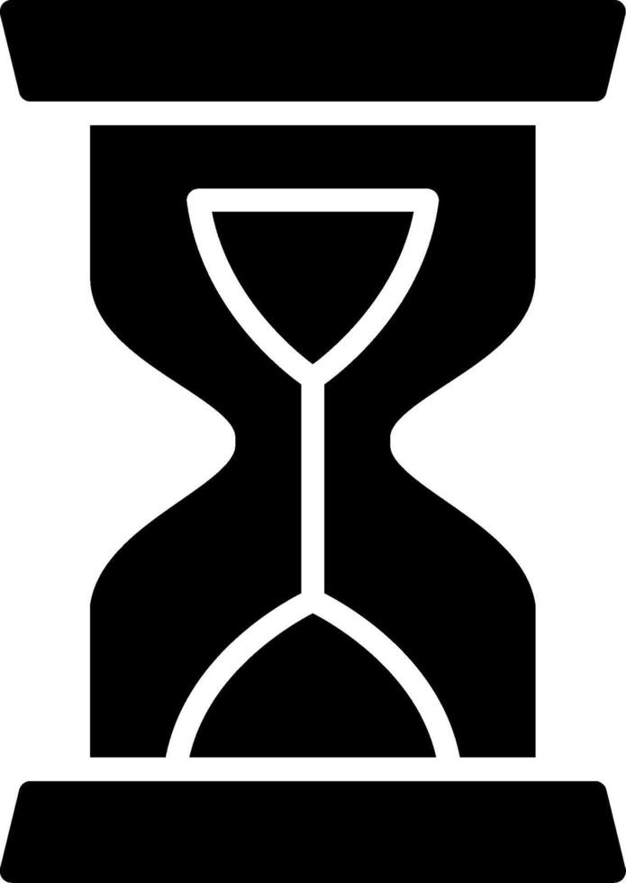 Hourglass Glyph Icon Design vector