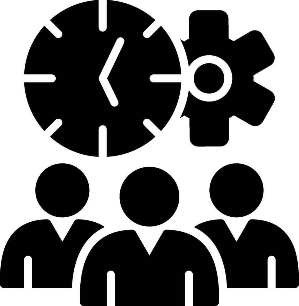 Clock Glyph Icon Design vector