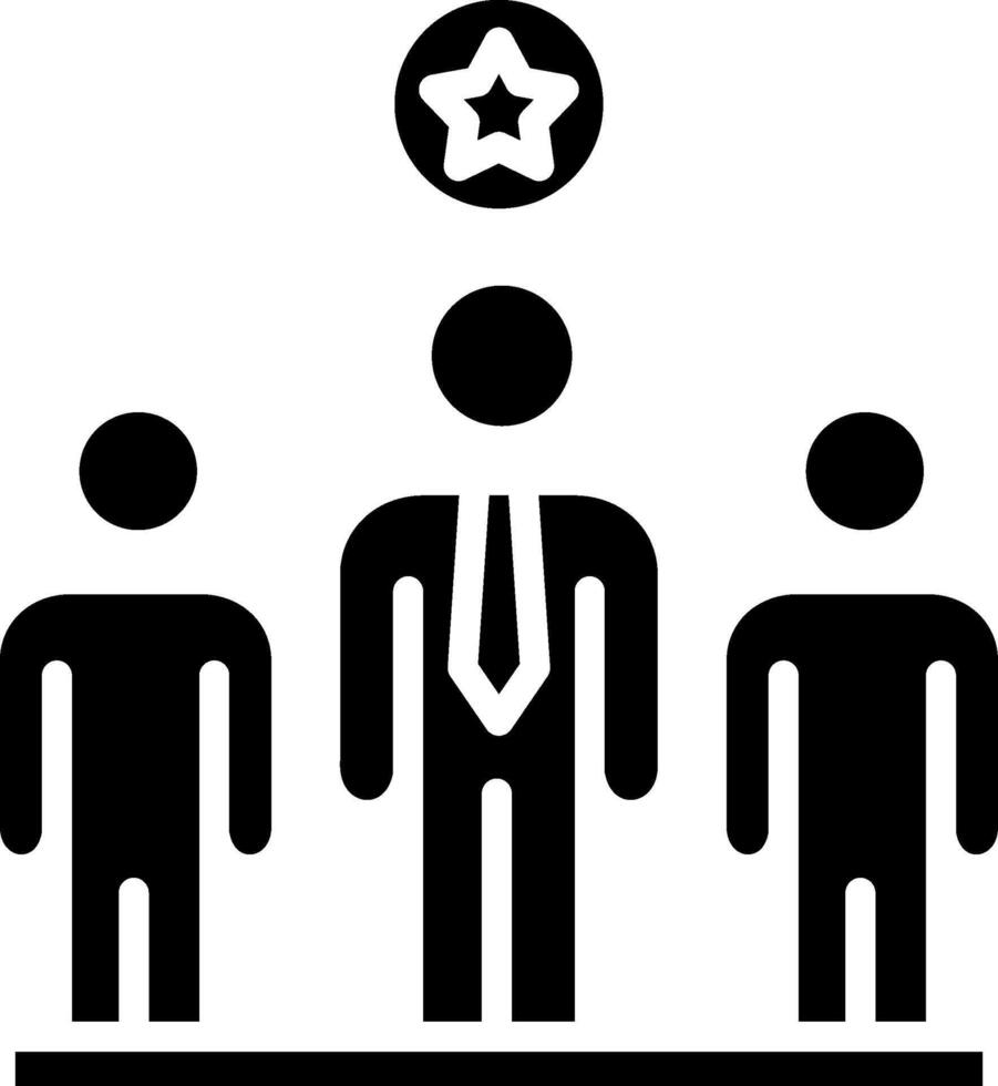 Leader Glyph Icon Design vector