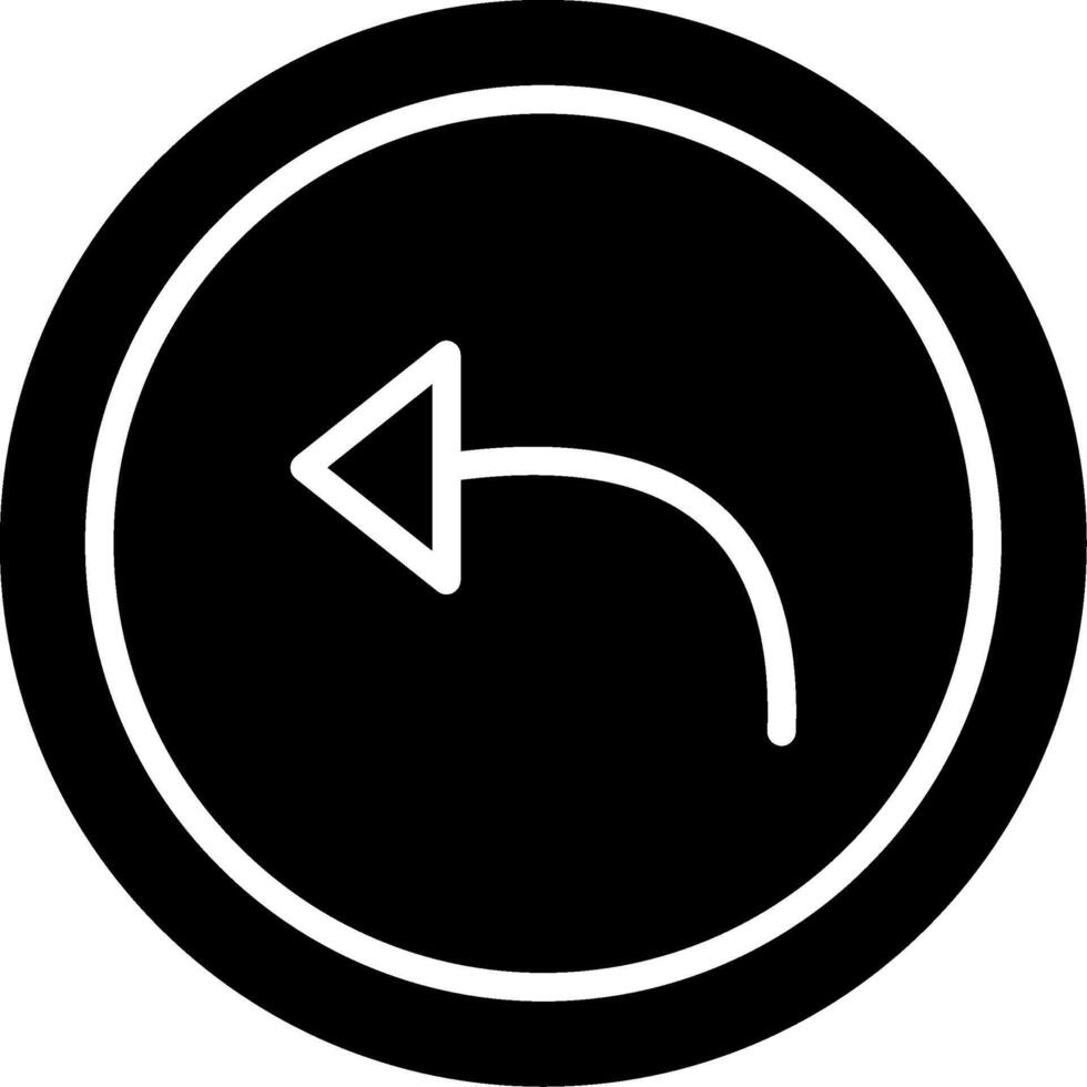 Reply Glyph Icon Design vector