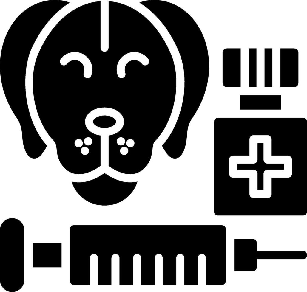 Vaccine Glyph Icon Design vector