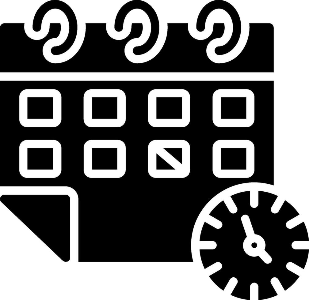Timetable Glyph Icon Design vector