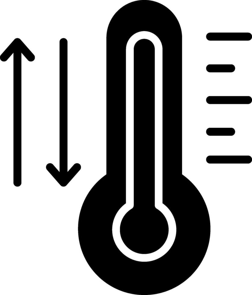 Thermometer Glyph Icon Design vector