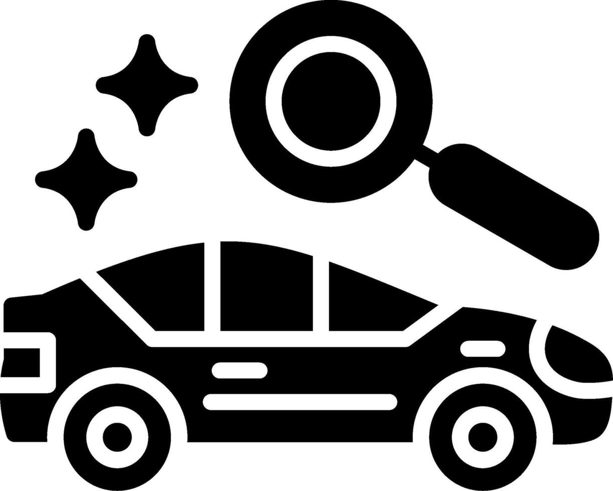 Car Search Glyph Icon Design vector