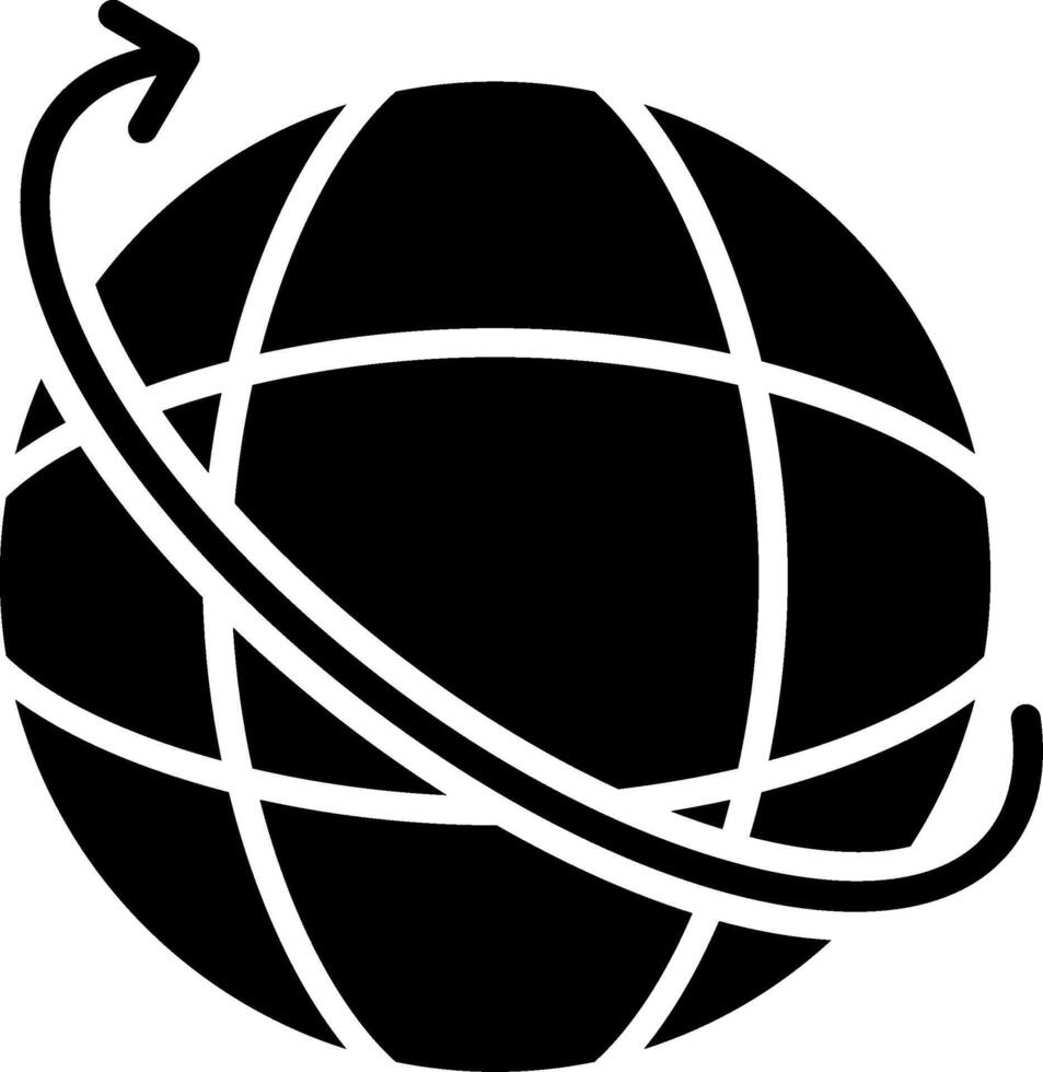 Worldwide Glyph Icon Design vector