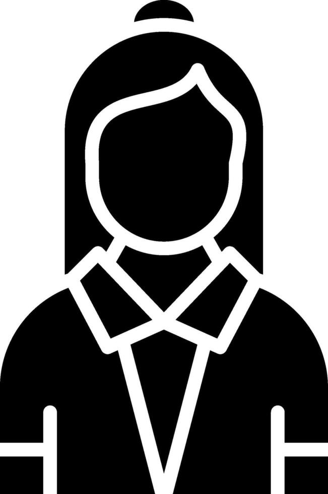 Girl Glyph Icon Design vector