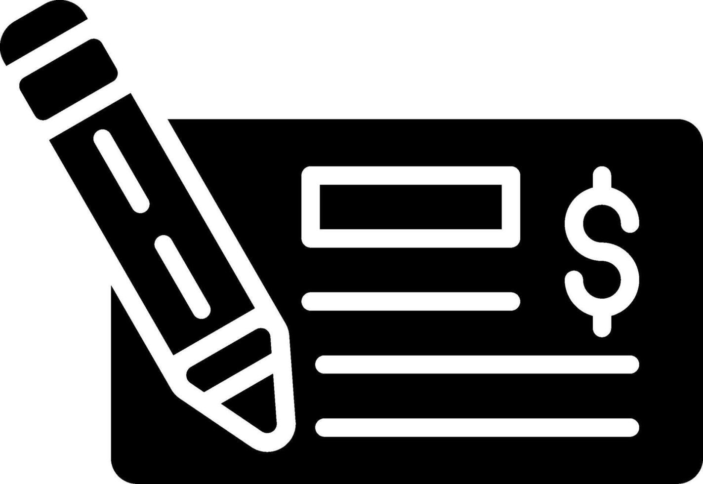 Checkbook Glyph Icon Design vector