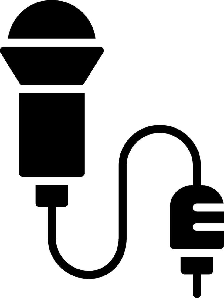 Lavalier Glyph Icon Design vector