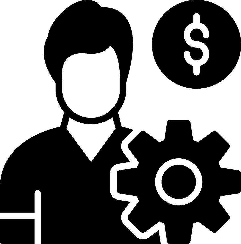 Management Glyph Icon Design vector