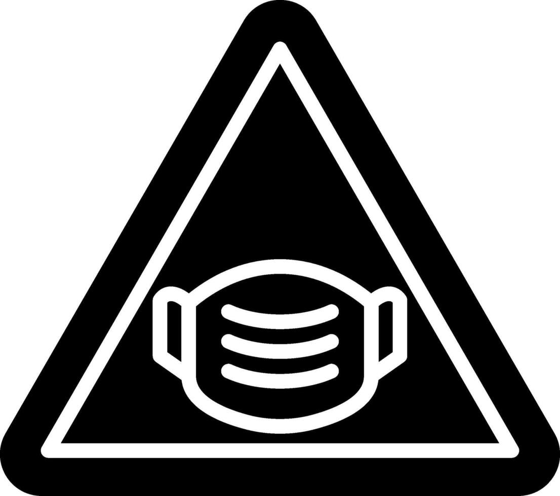 Mask Glyph Icon Design vector
