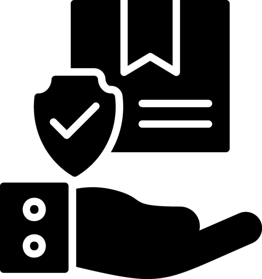 Protection Glyph Icon Design vector