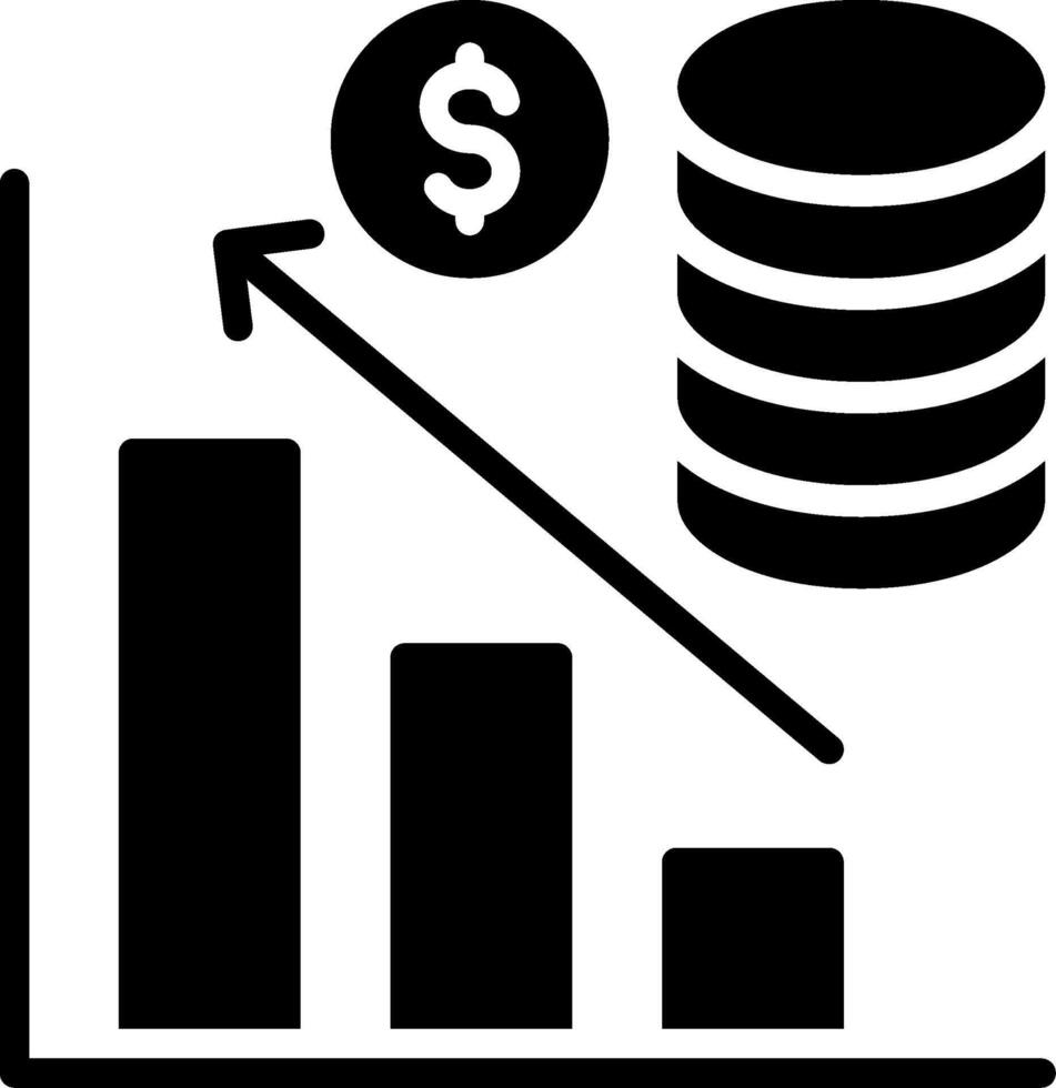 Profit Glyph Icon Design vector