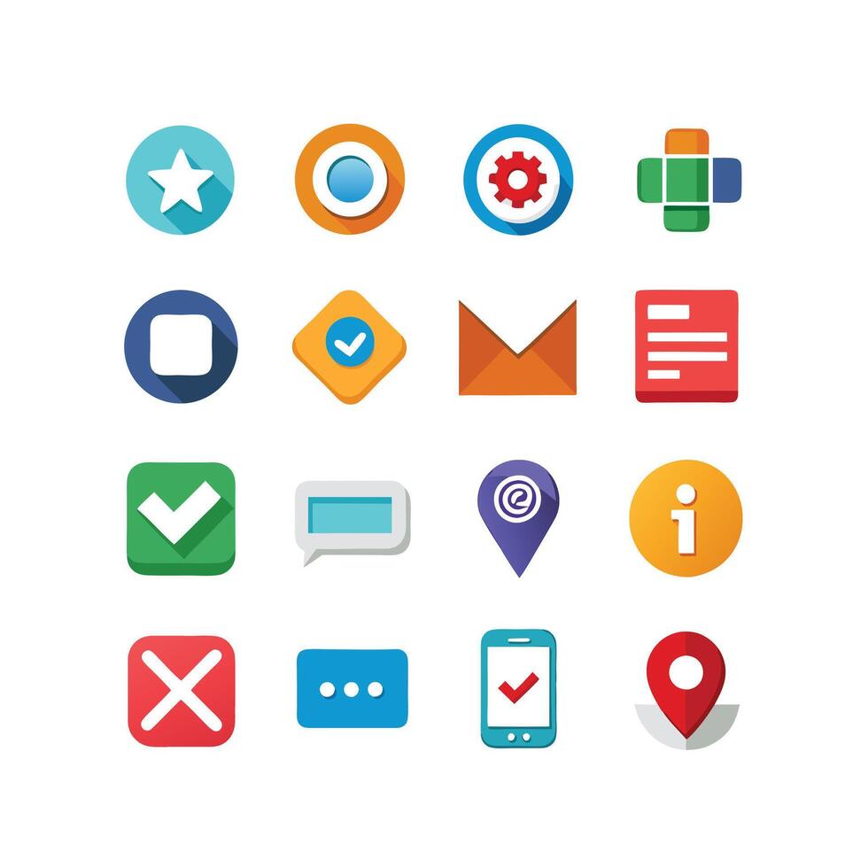 Contact Icon Set Collection Illustration vector