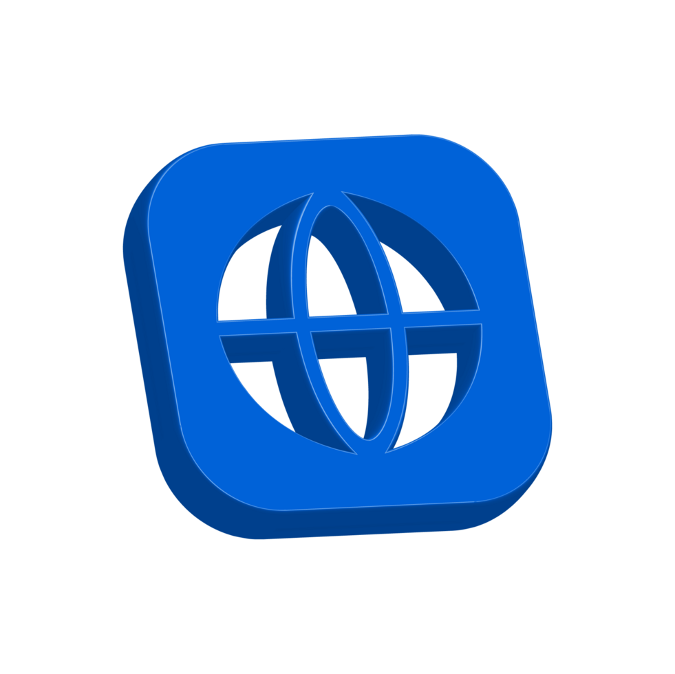Social media icon 3d png