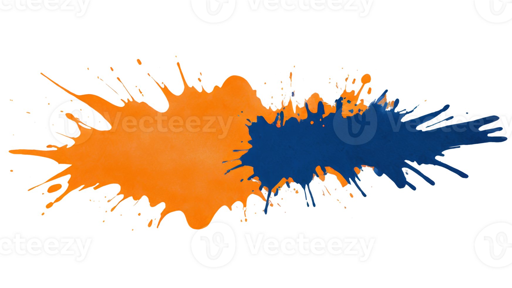 Blue ink brush stroke, isolated on transparent background. png
