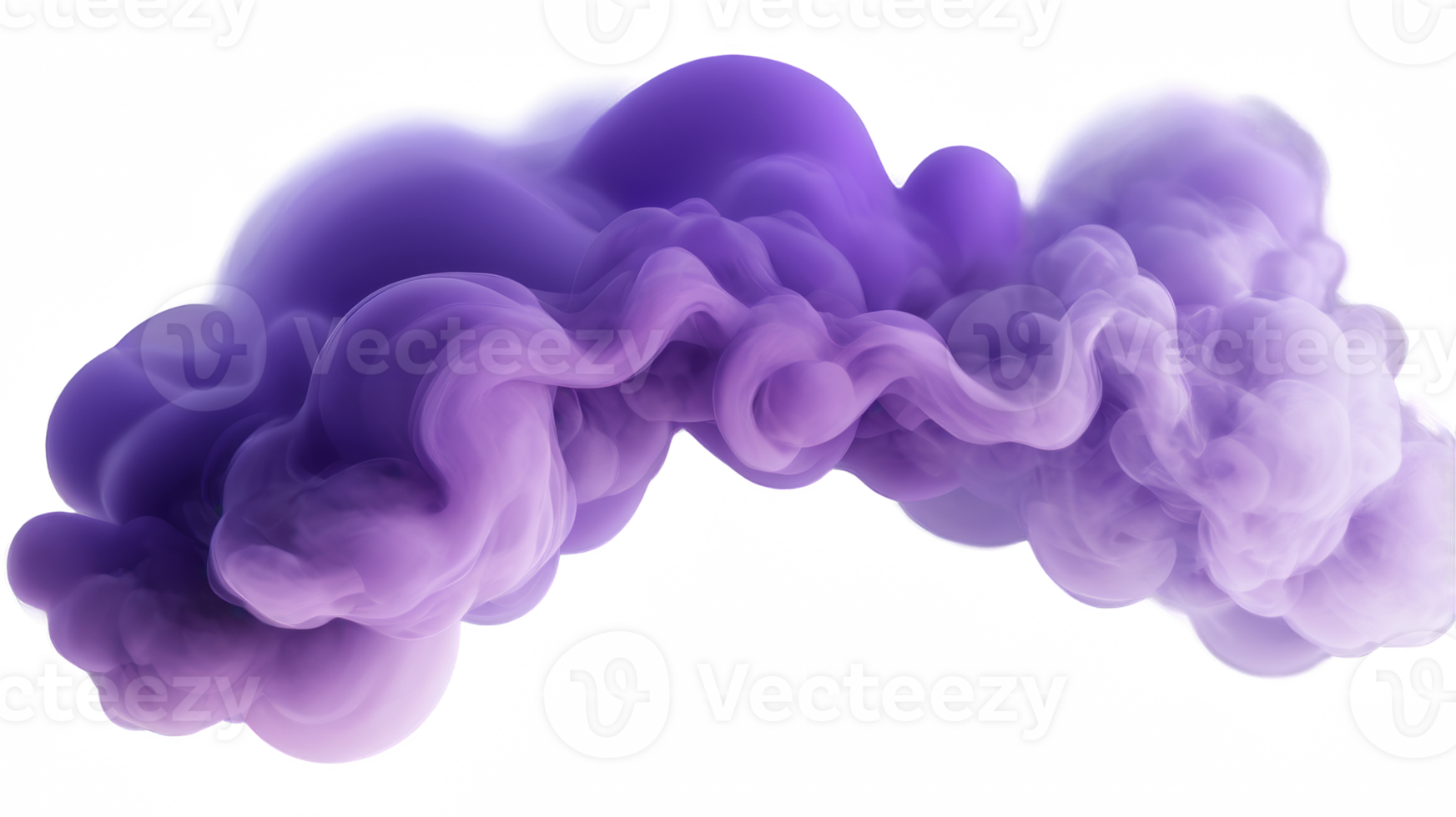 Abstract violet fablic smoke, purple wave cloud on transparent background. png