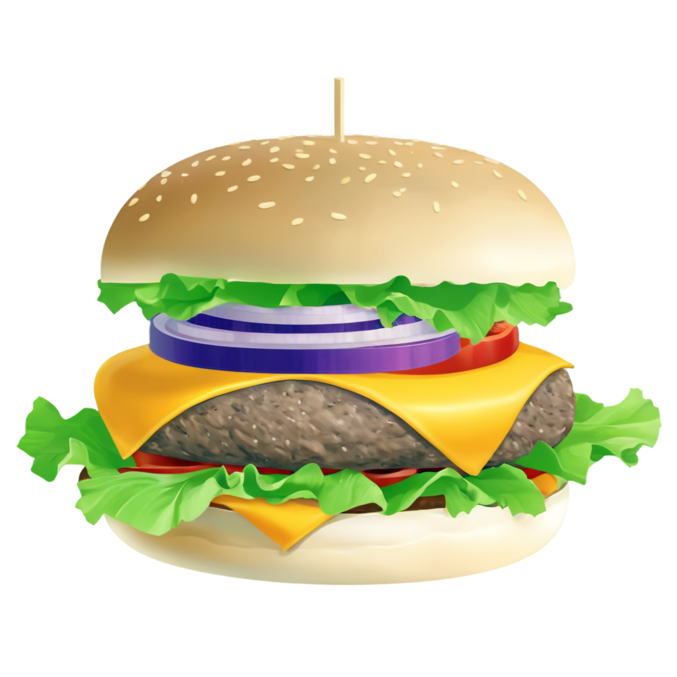 National Cheeseburger Day isolated on transparent background png