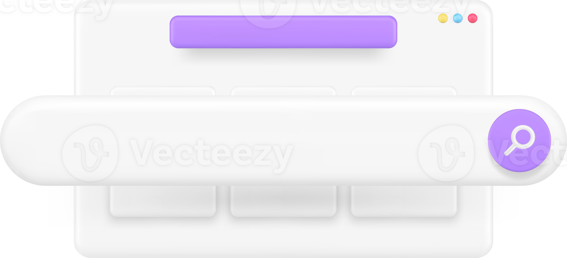 Internet search bar field window browsing website information exploration 3d icon realistic png
