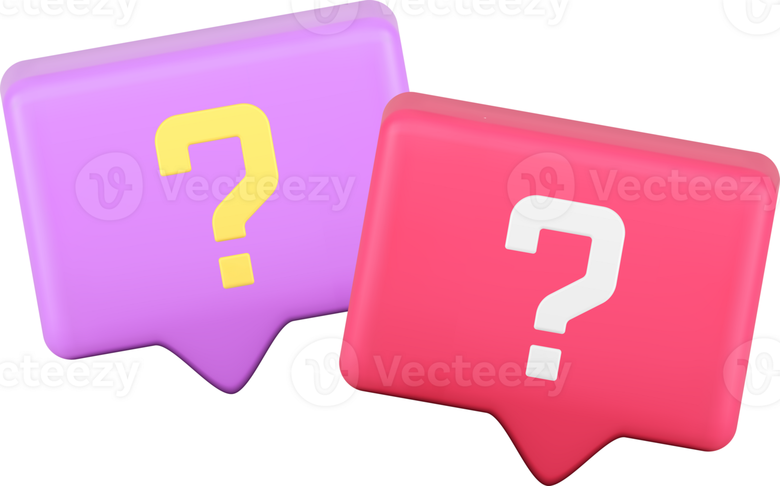 Question mark quick tips quiz brainstorm knowledge information 3d icon realistic illustration png