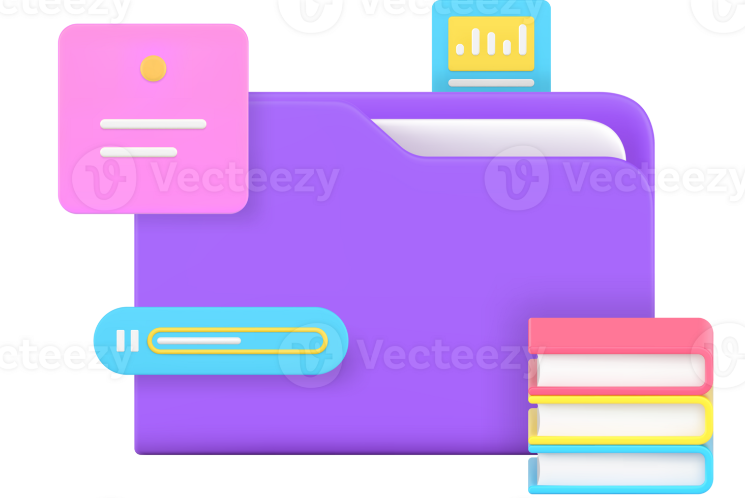 Multimedia information storage media audio file audiobook library 3d icon realistic png