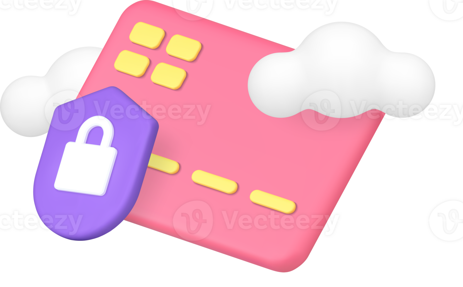 Online banking account card e money protection savings transaction storage 3d icon realistic png
