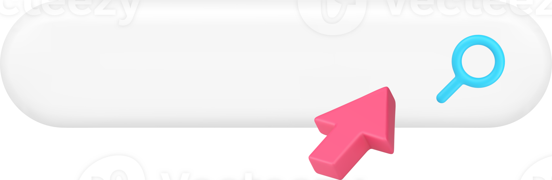 Online search internet browser address navigation bar arrow click cursor 3d icon realistic png