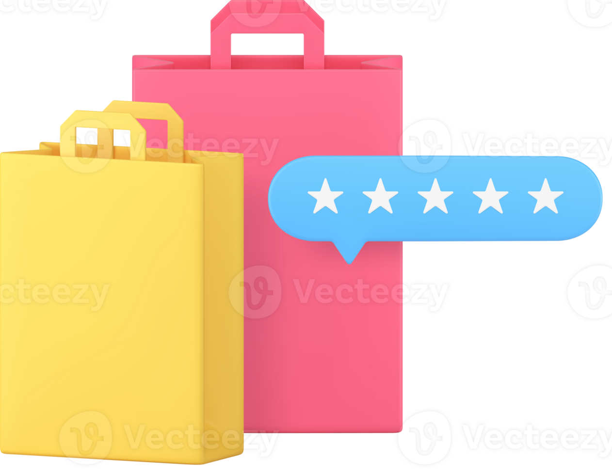 Best shopping rating customer review evaluation recommendation 3d icon realistic png