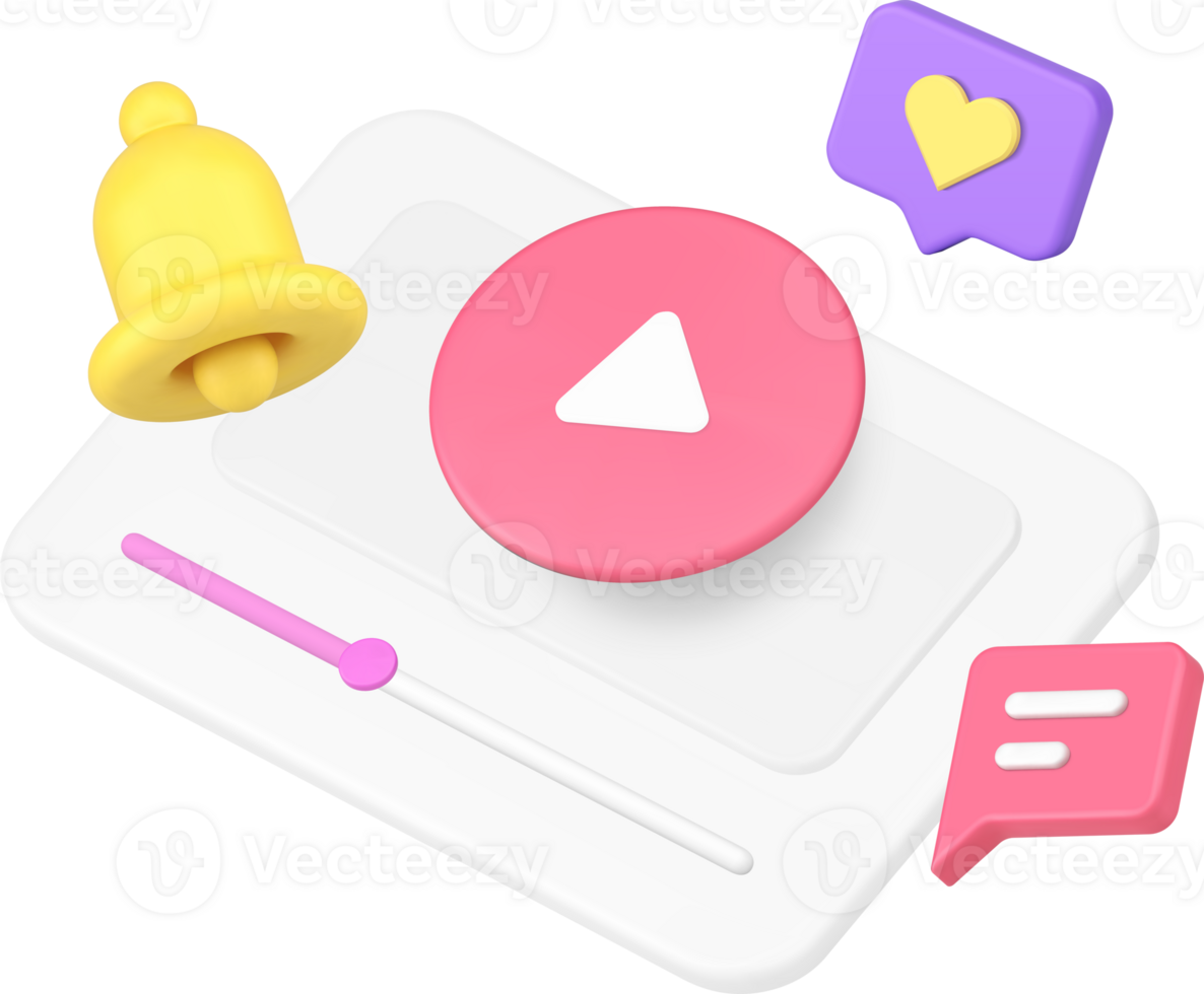 blog vlog cyberspace channel online broadcasting multimedia content 3d icon realistic png