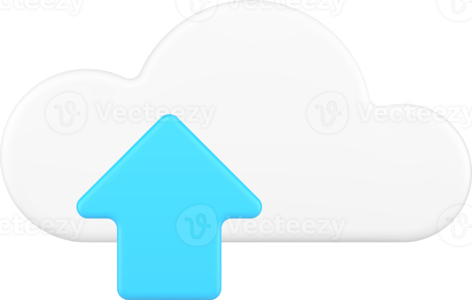 Cloud computing data cyber storage upload download service realistic 3d icon png