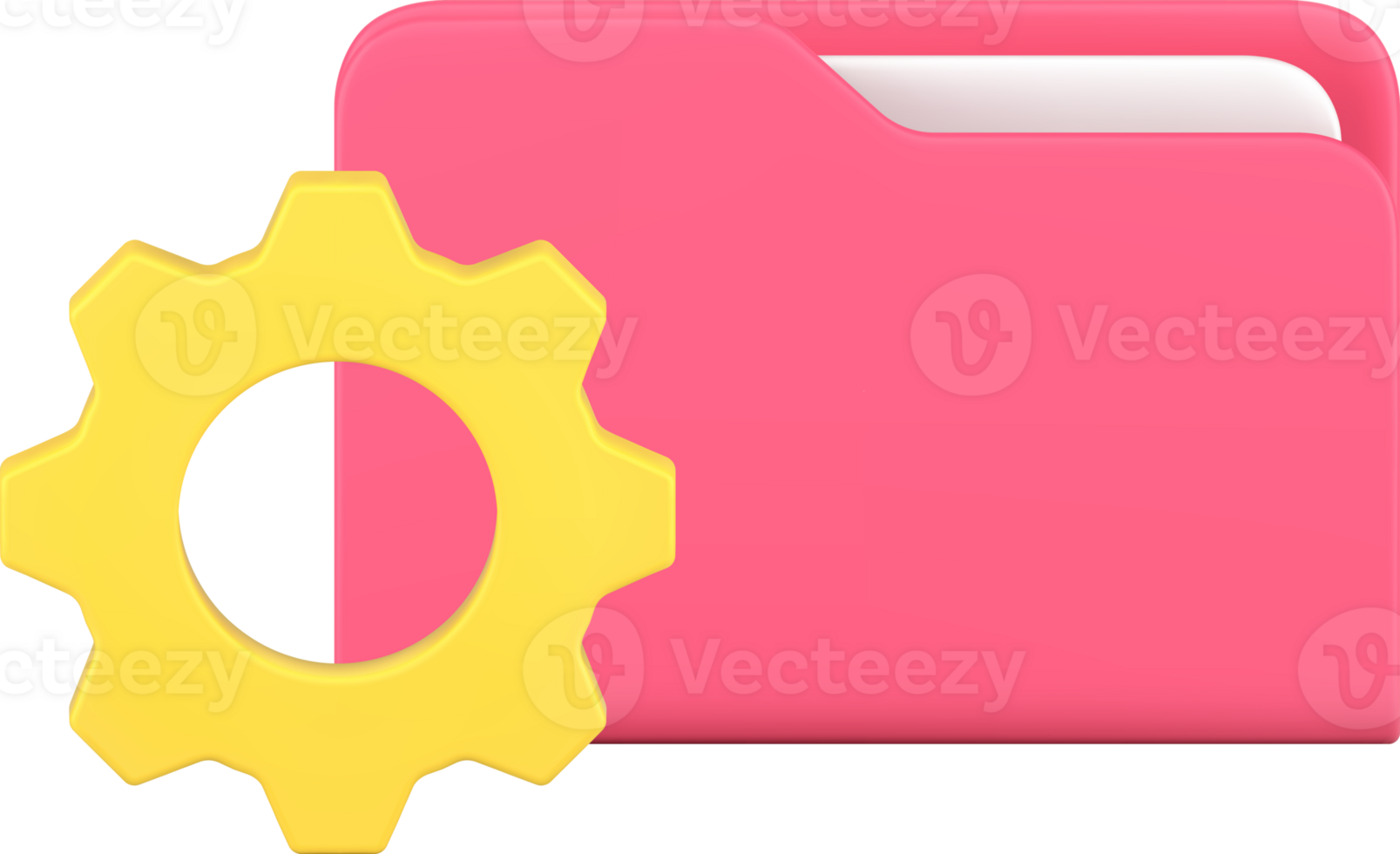 Digital document folder storage cloud backup reserve copy optimization 3d icon png