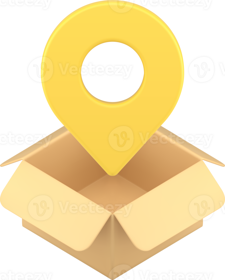 Courier cargo delivery service tracking application order shipment GPS navigation 3d icon png