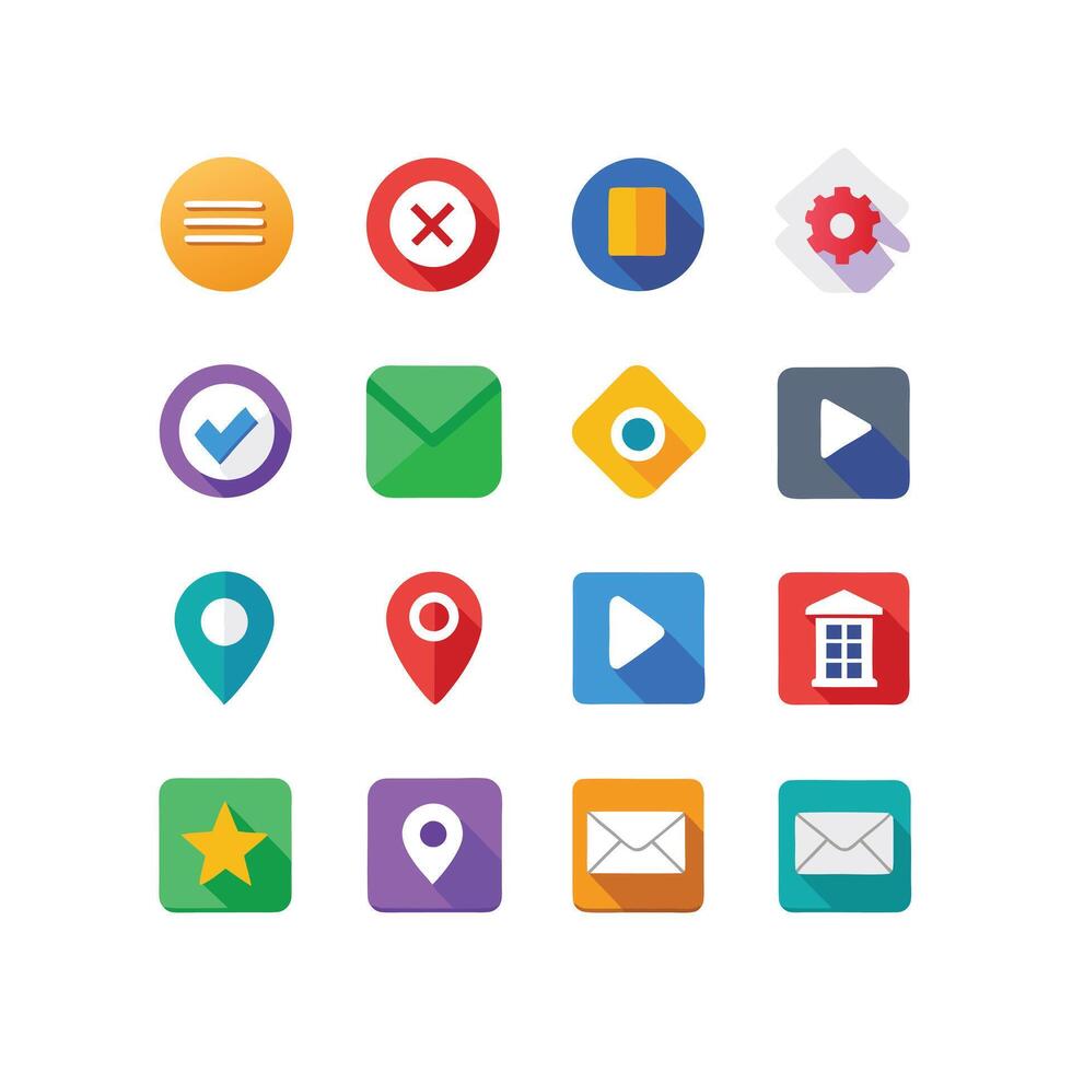 Contact Icon Set Collection Illustration vector